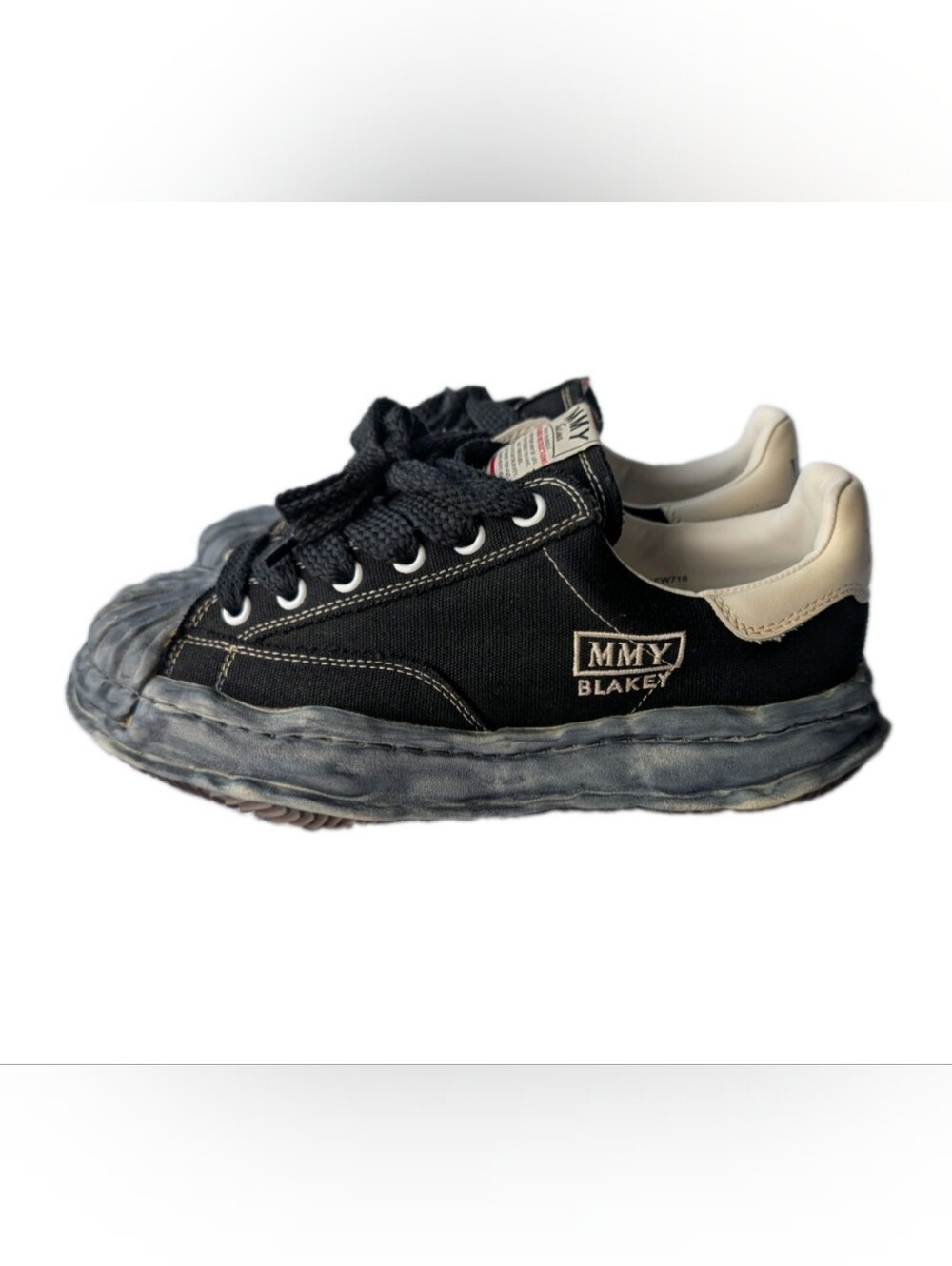 Maison Mihara Yasuhiro sneakers Blakely Men size US 10.5 EU 44 Black Canvas NEW